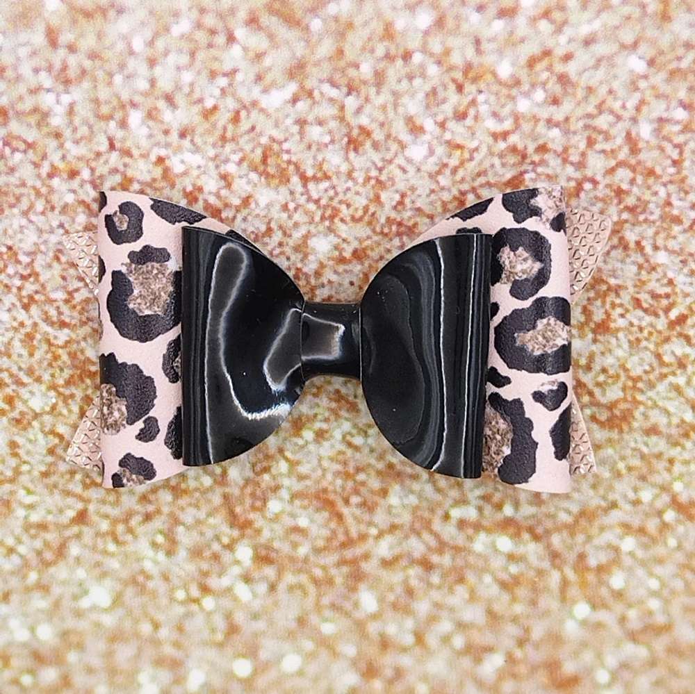 Φιογκος βινυλ σομον ροζ λεοπαρ