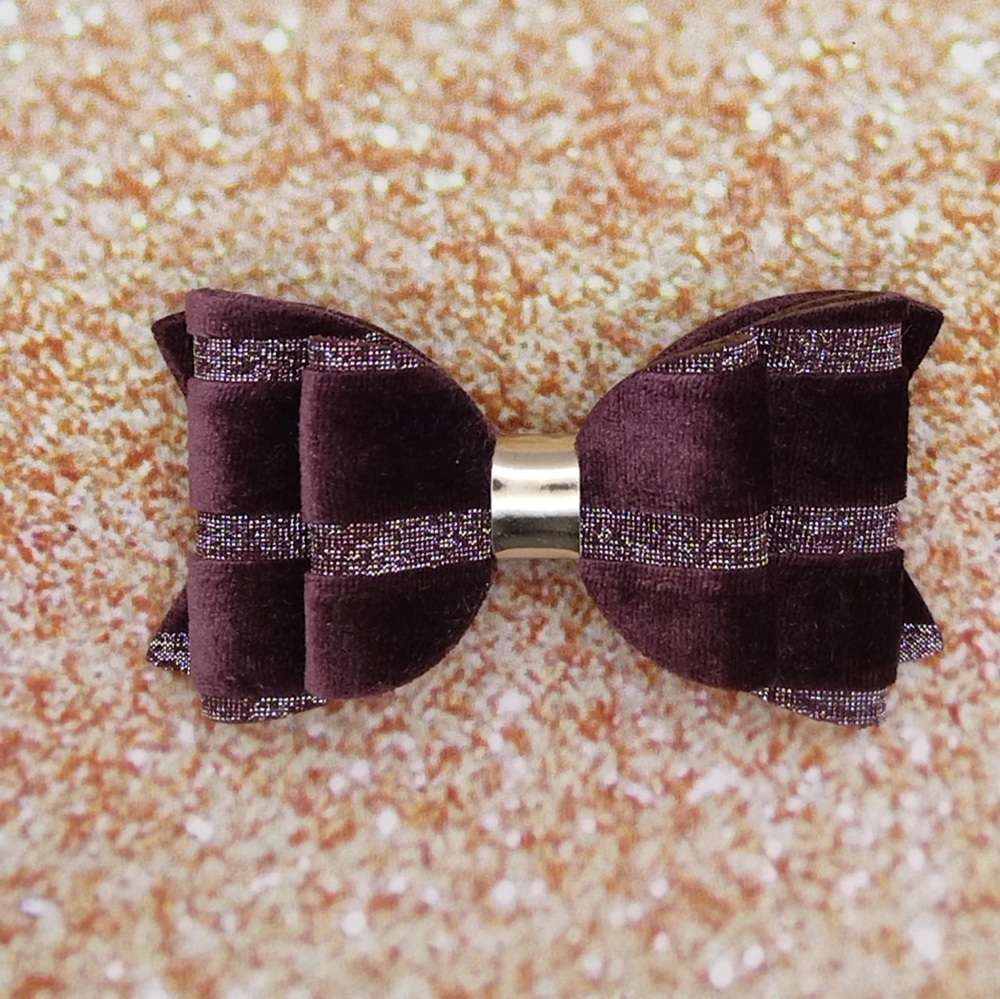 κλιπ μαλλιων φιόγκος βουργουνδι